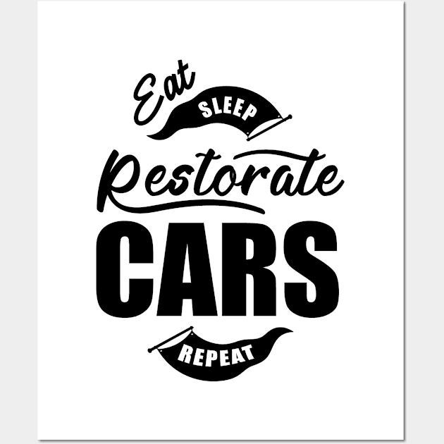 Cars Restoration Oldtimer Car Repair Hobby Wall Art by dr3shirts